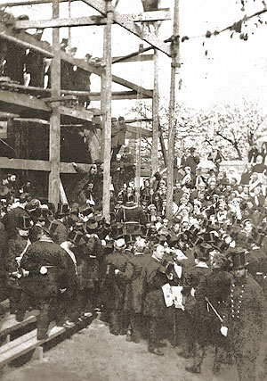 Laying the Foundation Stone preceding the final stage of the church's reconstruction
