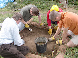 Members of the Orpington Astronomical Society getting stuck in