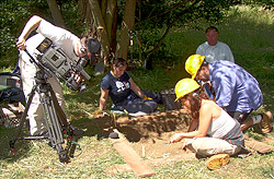 A Channel 4 cameraman getting a close up