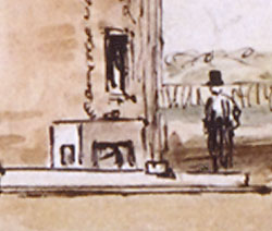 Detail of the dolly as seen in Sargent's sketch