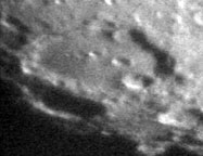 Clavius crater on the Moon as seen through a 6-inch Slater telescope