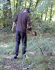 Neil Howard, our metal detectorist, trying to find anything that might suggest the existence of a telescope