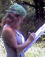 Rachel taking notes for initial survey