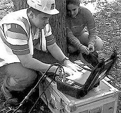 Sandberg ground penetrating radar being set up