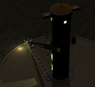 The telescope at night